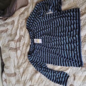 Micheal Kors Striped Elastic Waist Top